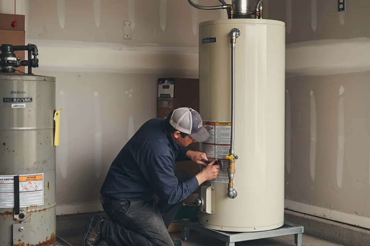Water heater and shutoff valve replacement in Pinsonfork